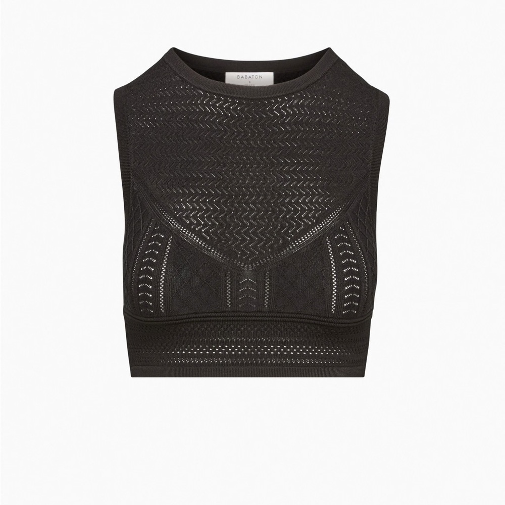 Babaton Black Pointelle Tank